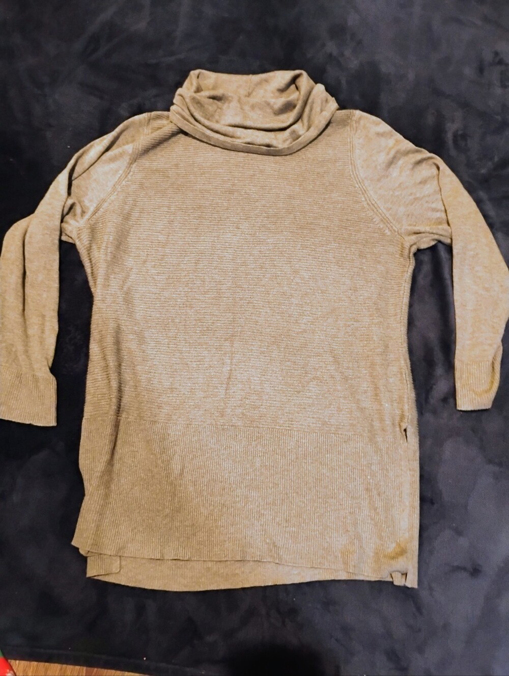 Adrienne Vittadini Women's Ribbed Cowl Neck Tunic Sweater - Size XXL.